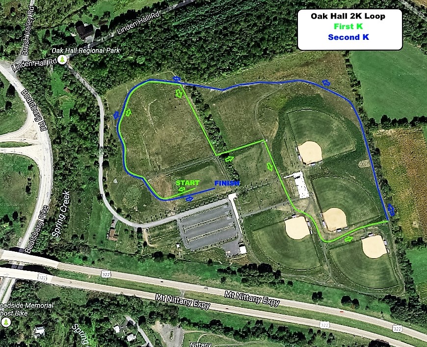 Map of the 2k course