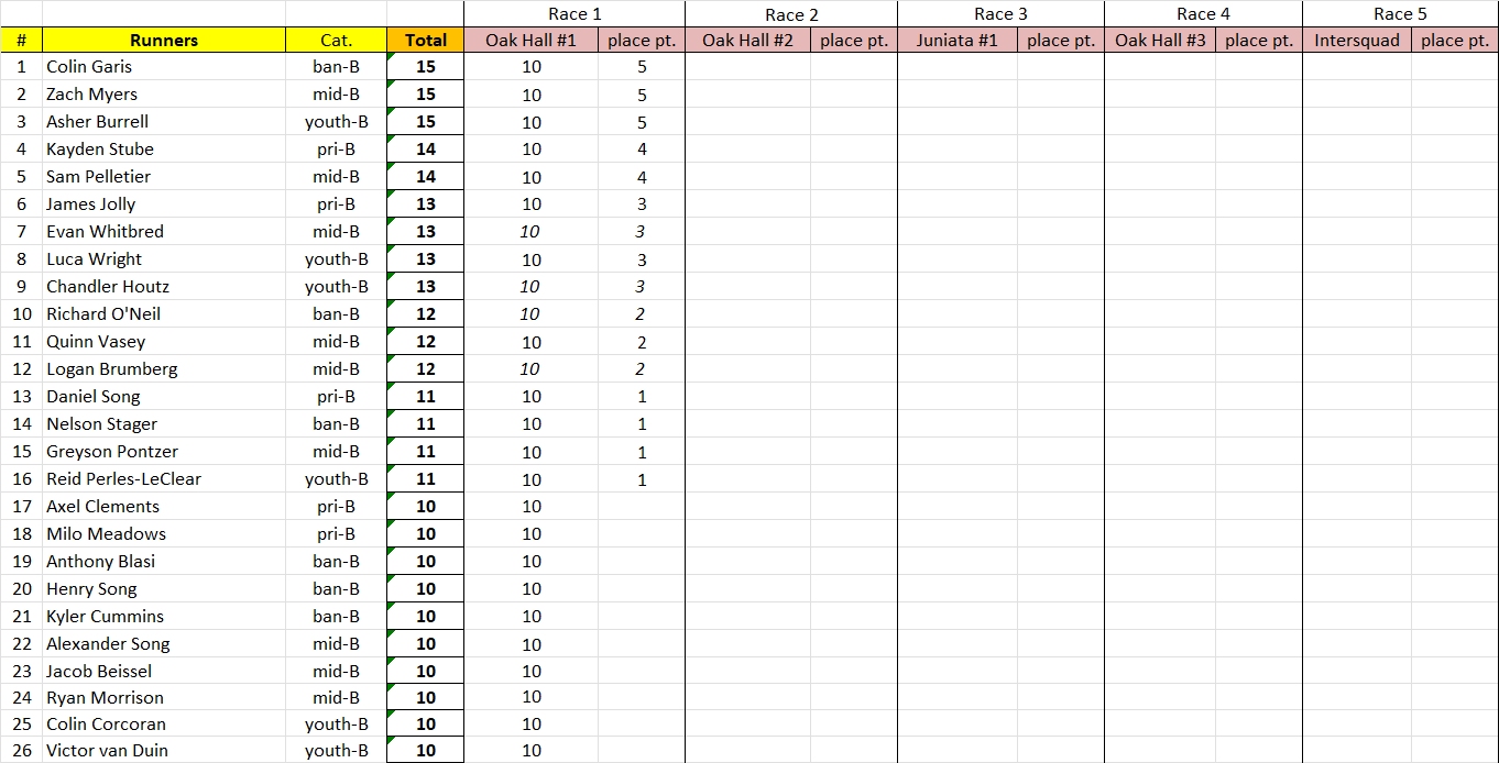High-5
      contest tally - boys
